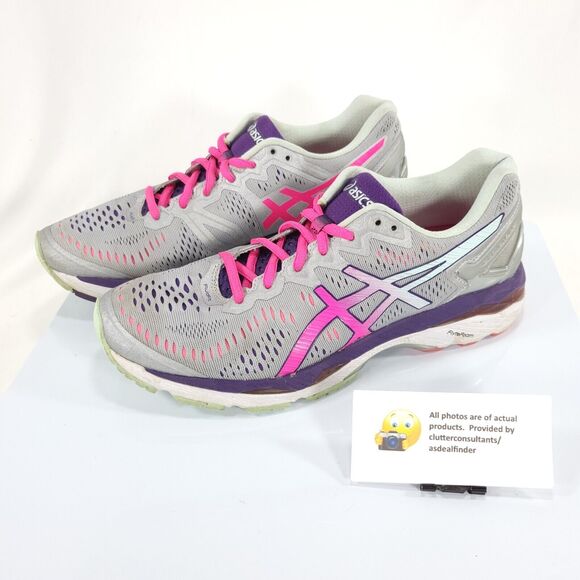 Asics Shoes - Asics Gel-Kayano 23 Athletic Running Shoes Womens Size 9 T696N Gray Pink